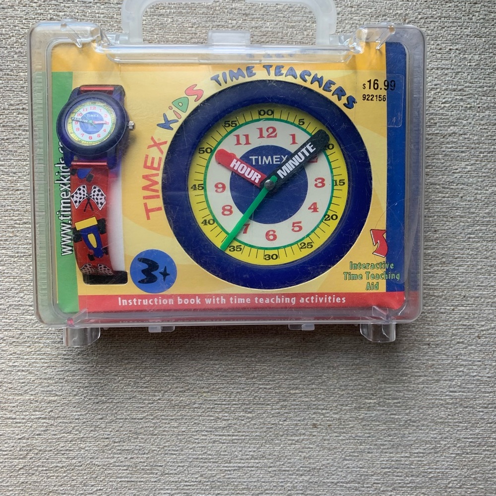 Vintage Timex Kids Teachers Time Teachers Watch Racecar theme